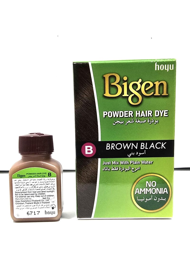 bigen Powder Hair Dye Color (Brown/Black,6g) - Image 1